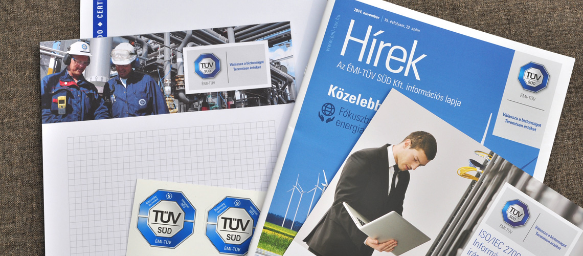 ÉMI-TÜV SÜD arculat és kaidványok